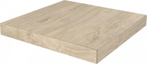 Ступень Сальветти Капучино светлый клееная левая 33x33