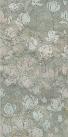 Декор Сен-Тропе зеленый светлый глянцевый обрезной 60x119,5