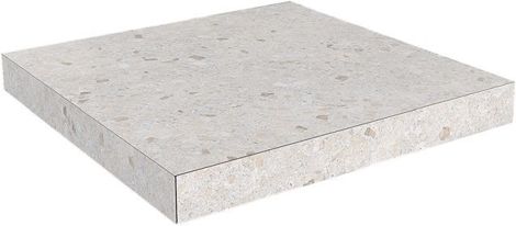 Ступень Терраццо беж светлый угловая клееная 33x33