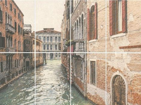 Панно Золотой пляж Venezia (из 8-ми плиток) 60x80