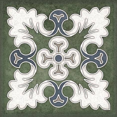 Декор Smalto Decor 1 verde 15x15