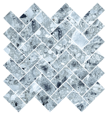 Мозаика Terrazzo Light Grey/Светло-серый шеврон Матовый