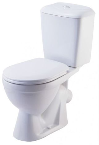Кировская керамика Валдай Унитаз-компакт, косой выпуск, с сиденьем полипропилен фото 1