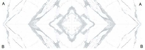 Керамогранит I Naturali Marmi Bianco Statuario Venato Lucidato Bookmatch face A 100x300