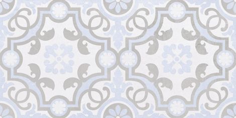 Плитка Depo узор голубой 25x50