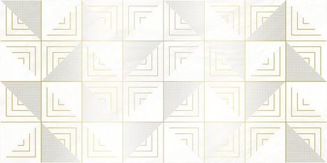 Декор Mania белый 25x50