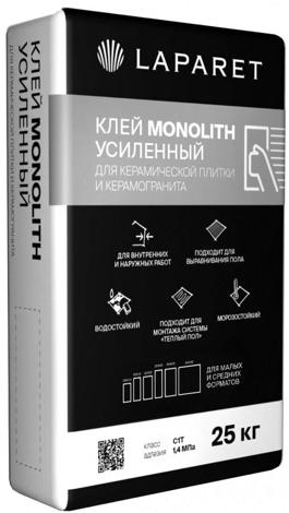 Клей Monolith Усиленный Цементный 25 кг