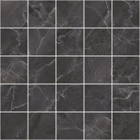 Декор Olimpus мозаичный черный 25x25