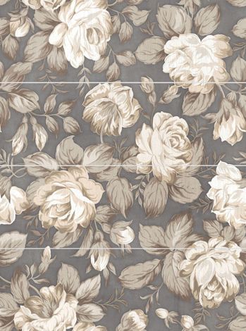 Панно Fiori Grigio Цветы (из 4-х плиток) 60x80