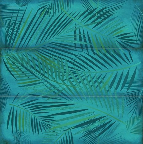 Панно Ипанема зеленое (из 3-х плиток) 60x60
