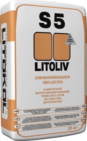 LITOLIV S5 Самовыравнивающаяся смесь для пола 25 кг