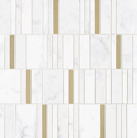 Мозаика Allmarble Wall Mosaico Altissimo Barcode Lux