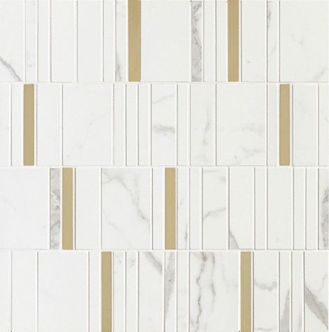 Мозаика Allmarble Wall Mosaico Statuario Barcode Lux