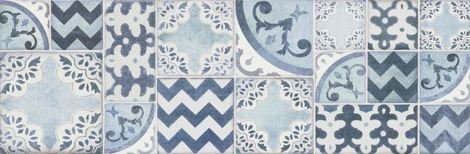 Декор Pottery Decoro Azulejo Light, Turquoise, Ocean 25x76