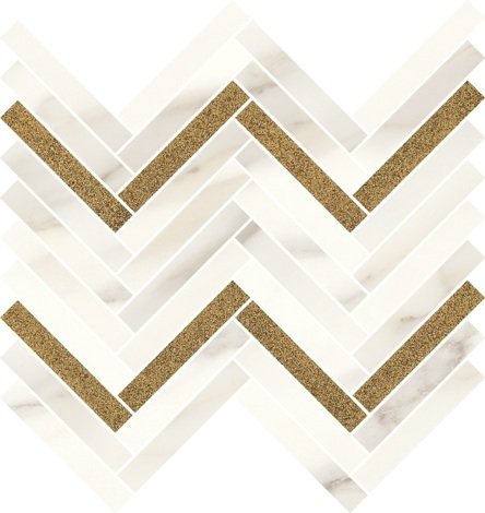 Мозаика Calacatta Sparkle Gold Mozaika Polysk