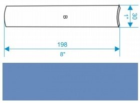 Профиль декоративный Gamma Ksztaltka B niebieska mat 3x19,8