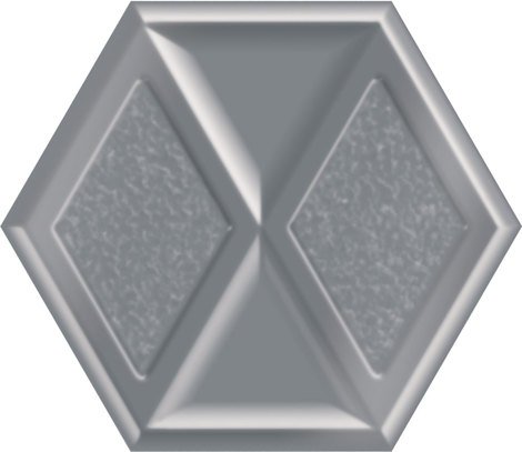 Декор Morning Silver Heksagon Inserto Polysk 17,1x19,8