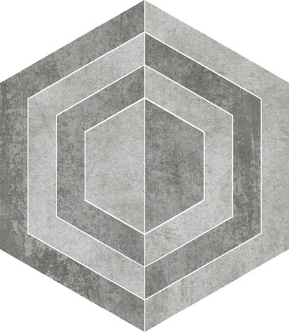 Декор Scratch Grys Heksagon A Mat 26x29,8