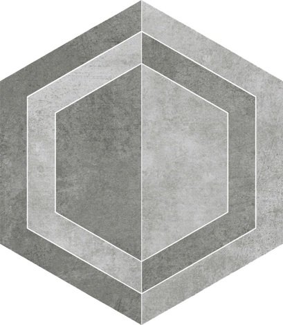 Декор Scratch Grys Heksagon B Mat 26x29,8
