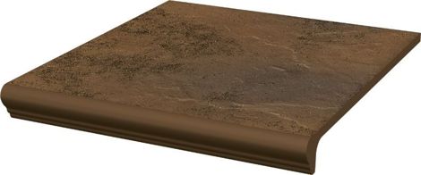 Ступень Semir Beige простая с капиносом структурная 30x33 фото 1