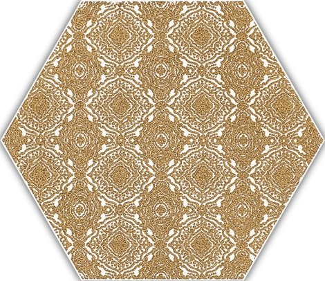 Декор Shiny Lines Gold Heksagon Inserto E 17,1x19,8