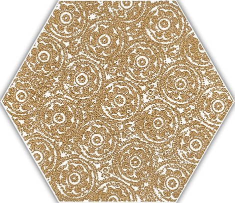 Декор Shiny Lines Gold Heksagon Inserto F 17,1x19,8