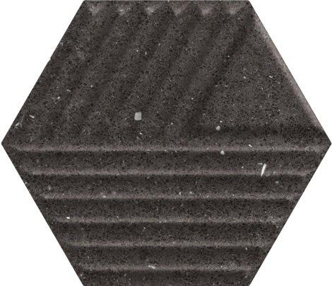 Плитка Space Dust Nero Heksagon Struktura C 17,1x19,8