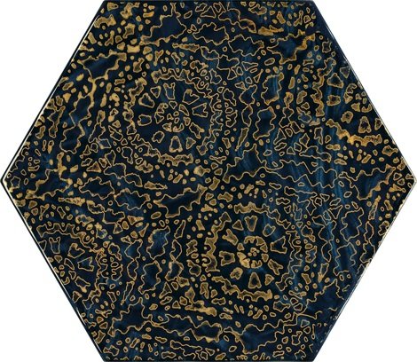 Декор Urban Colours Blue Inserto Szklane Heksagon A (стекло) 17,1x19,8
