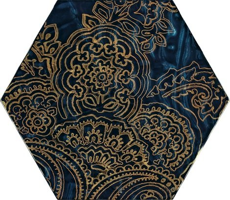 Декор Urban Colours Blue Inserto Szklane Heksagon B (стекло) 17,1x19,8