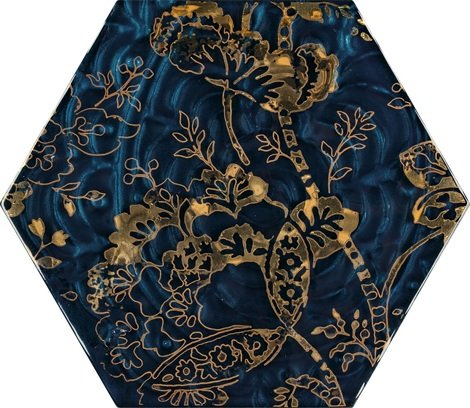 Декор Urban Colours Blue Inserto Szklane Heksagon C (стекло) 17,1x19,8