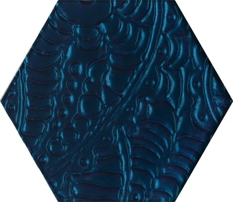 Декор Urban Colours Blue Inserto Szklane Heksagon (стекло) 17,1x19,8