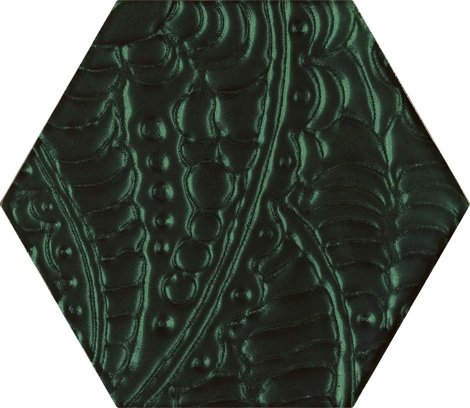 Декор Urban Colours Green Inserto Szklane Heksagon (стекло) 17,1x19,8