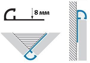 Декоративный профиль Roundjolly RJ80 Sanded Stainless Steel (Отшлифованная нержавеющая сталь) 0,8x270