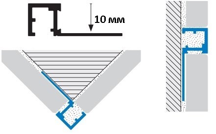 Декоративный профиль Squarejolly SJ100 Polished Stainless Steel (Полированная нержавеющая сталь) 1x270