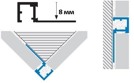 Декоративный профиль Squarejolly SJ80 Polished Stainless Steel (Полированная нержавеющая сталь) 0,8x270