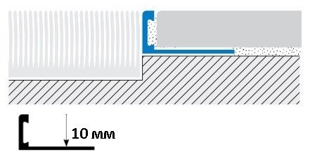 Декоративный профиль Trimec TR100 Aluminium Silver (Алюминиевое серебро) 1x270
