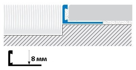 Декоративный профиль Trimec TR80 Aluminium Silver (Алюминиевое серебро) 0,8x270
