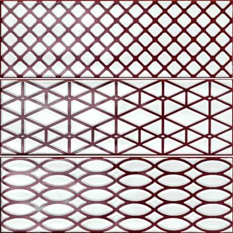 Декор Brick Glossy Purple Decoro Mix 10x30