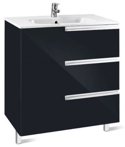Roca Victoria Nord Black Edition 60 Тумба под раковину, 3 ящика, ZRU9302832 фото 1