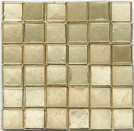Мозаика Agold золото формованное гладкое желтое 2х2