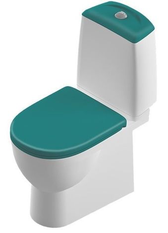 Sanita Luxe Best Color Sea Унитаз-компакт, сиденье дюропласт плавное опускание, антивсплеск фото 1