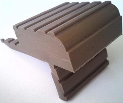 Профиль технический Противоскользящий резиновый , бежевый 5x118,5