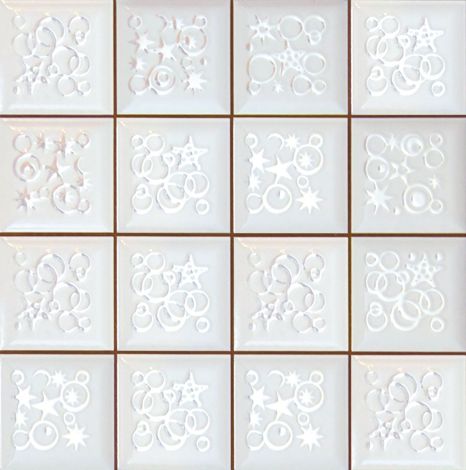 Декор Моно Звездочки белый 33x33