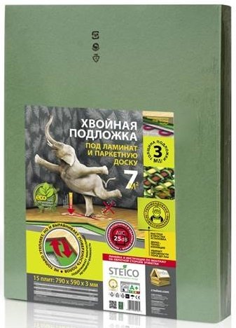  Подложка хвойная 790х590х3мм (упаковка 7м/15 листов)