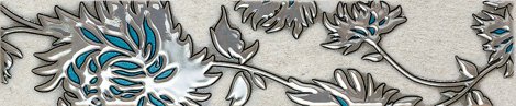Бордюр Gris Listwa flower turkus 7,4x36