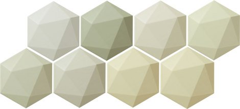 Плитка Origami green hex 11x12,5