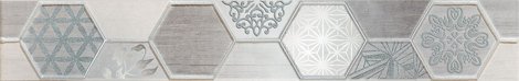 Бордюр Pinia Listwa grey 7,1x44,8