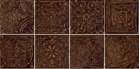 Декор Tinta brown (микс из 8-ми рисунков) 14,8x14,8 фото 1