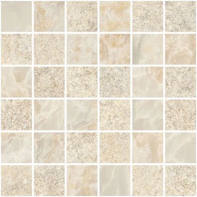 Мозаика Marble-Stone Кремовый Матовый-Лаппато Ректификат 5х5 фото 1
